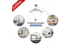 China 3 Pc Plastic Foldable Retractable Ceiling Fan Light 42 Inch Smart Remote supplier