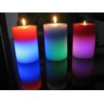 Light Activated Pillar Flameless LED Candles Rainbow Color Changing Eco Friendly for sale