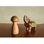 Modern Mashroom Salt And Pepper Acacia Wood Grinder Set 2 Pcs Mill With Tray Kichenware  Collection Mill for sale