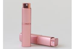 China Cosmetic Refillable Mini Perfume Bottle Spray 10ml Square Twist And Spritz Atomiser supplier