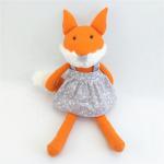 ODM OEM Plush Orange Fox Animal Toy Comforter Lovely PP Cotton Stuffed Animal Toys for sale