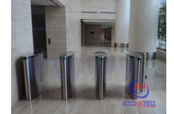China Counter Automatic Flap Barrier Gate 304 Grade Acrylic Glass With Fingerprint Lock supplier