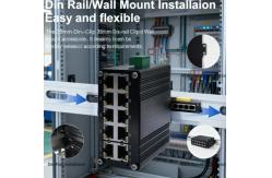 China Industrial 10-Port 10/100/1000T Gigabit Ethernet Switch -40~80°C Wide Temp DIN Rail Wall Mount for Harsh Environment supplier