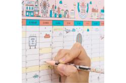 China Kids Studying Use Large Desk Calendar , Eco Friendly Funny Cartoon Calendar supplier