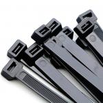 PA66 10'' Black Nylon Cable Tie 5mm Soft Touch Low Profile Nylon Cable Tie for sale