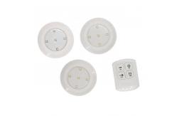 China ABS Undermount LED Cabinet Lights SMD Wireless Remote Control Puck Light supplier