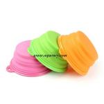 OEM Silicone Collapsible Bowl made of high quality food grade silicone for sale