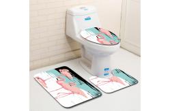 China Flamingo Toilet Seat Cushion 45*37 Carpet Toilet Seat Cover supplier
