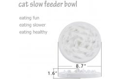 China Ceramic Fun Slow Feeder Bowl Interactive Bloat Stop Puzzle Cat Bowl Healthy Eating supplier