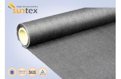 China Fireproof Blanket 29OZ Graphite Coated High Temperature Fabrics Plain Pattern supplier