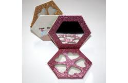 China Hexagon Makeup Empty Eyeshadow Palette Packaging With Glitter Paper supplier