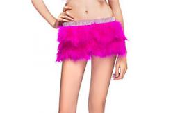 China Double Layer Skirt / Fabulous Feather Mini Skirt With Rhinestones Waist Band supplier