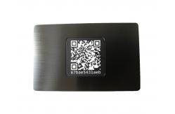 China Smart Writable NFC QR Metal Business ID Card Matt Black Brush Finish supplier
