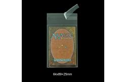 China OEM Size 64x89mm Polypropylene Card Sleeves Clear Resealable Inner Sleeves supplier