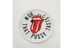 China Custom Laser Cut Vinyl Stickers Labels Custom Woven Patches Football Iron On Patch supplier