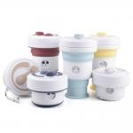 550ml 18oz Collapsible Silicone Coffee Cup Silicone Household Products White for sale