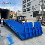 10m Blue Folding Loading Ramp Durable 10000kg Steel Easy To Transport