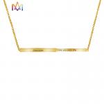 Polished 316L Stainless Steel Womens Engraved Necklace for sale