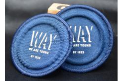 China OEKO 5mm Embossed Patches Canvas Woven Label Patch For Swimwear supplier