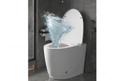China Modern Advanced Foot Sensor Intelligent Water Closet White Ceramic Bathroom supplier
