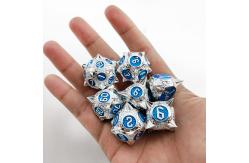 China Durable Polyhedron Metal RPG Dice Set Dragon And Dungeon 16mm Sparkle supplier