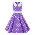 Girls Show Skirt Polka Dot Flower Doll Collar Retro Summer Children'S Clothing for sale