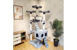 China OEM ODM White Cat Scratcher Climber Plush Cat Scratcher Tree House supplier