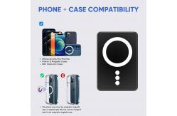 China 9V 2A thick 1.5cm Phone Wireless Charger Car Mount ABS Magnetic supplier