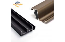 China Glossy Anodizing Black Window Aluminium Profile Custom Shapes And Length supplier
