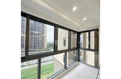 China Tempered Glass Thermal Break Aluminum Sliding Storm Windows With Insect Net supplier