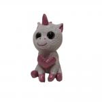 Unicorn Keychain With Heart Plush Toy Decorations Pink White 11Cm For Bags for sale