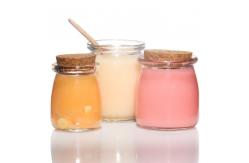 China Mini Labelled Storage Jars Pudding Transparent Glass Container supplier