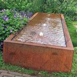 1800mm*1800mm Landscaping Water Feature Corten Steel Water Fountain Prerusted for sale