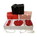 Reusable Flower Valentines Gift Box , Collapsible Cardboard Wedding Box for sale