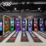 Dart Arcade Cabinet Featuring Promotional Media Display Multilingual Interface electronic dart machine for sale for sale