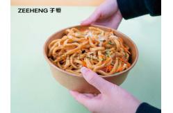 China ZIFEI Biodegradable Disposable Brown Bowls With Plastic Lids supplier