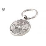 Customized Compass Metal Key Ring Round Shape With Perpetual Calendar for sale