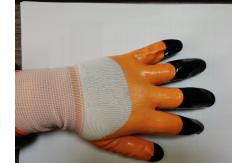 China 13G Double Dip Nitrile Coated Work Gloves For Heavy Work supplier