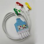 HP / PH 5 Leads Disposable ECG lead wire Cables 90cm Length 3 Clips IEC for sale