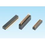 Gold Plated Female Header Connector 1.27mm Pitch DIP Type Single / Dual Row for sale