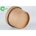 Thick Screw Thread Bottom Kraft Paper Cups 230ml For Ice Cream PE Coated for sale
