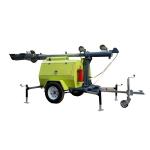 Trailer Hand Lifting Mobile Lighting Tower For Industrial Park Lighting for sale