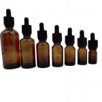 100ml Amber Glass Cosmetic Bottles Dropper Ratchet Closure Protect Children for sale