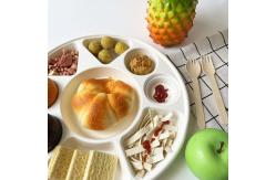 China 9 Divided Round Biodegradable Bagasse Tableware Party Plates Greaseproof supplier
