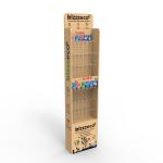 Free Standing Wood Pegboard Stand Earphone Display Stand For Retail Store for sale