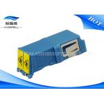 SC UPC Auto Shutter Fiber Optic Adapter , Blue Black Optical Cable Adapter for sale