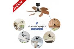 China 30 Mini Ceiling Fan With Light Wood Blade 6 Speed Choice Hi Speed supplier