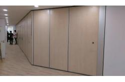 China Office Acoustic Room Dividers , Melamine Surface Sliding Movable Partition Wall supplier