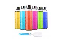 China Premium 500ml Borosilicate Glass Water Bottle with Silicone Sleeve supplier