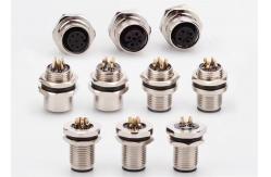 China M12 Series Circular Wire Connector Socket 12 pin Rear Screw Panel Mounting supplier